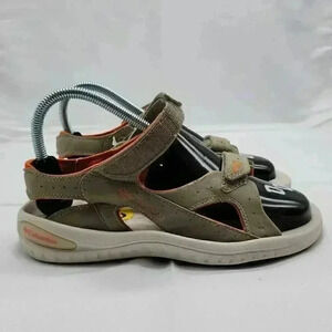 Columbia Mens Adjustable Outdoor Hike Shoe Techsun Sandals Gray & Brown Size 5